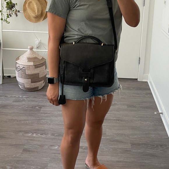 Opening Ceremony 3 Zipper Leather Satchel Purse - Picture 11 of 13